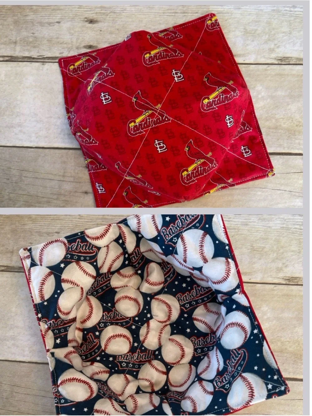 Micro/Ice Cream Bowl Cozy Reversible Fabric Bowl MLB Cardinals